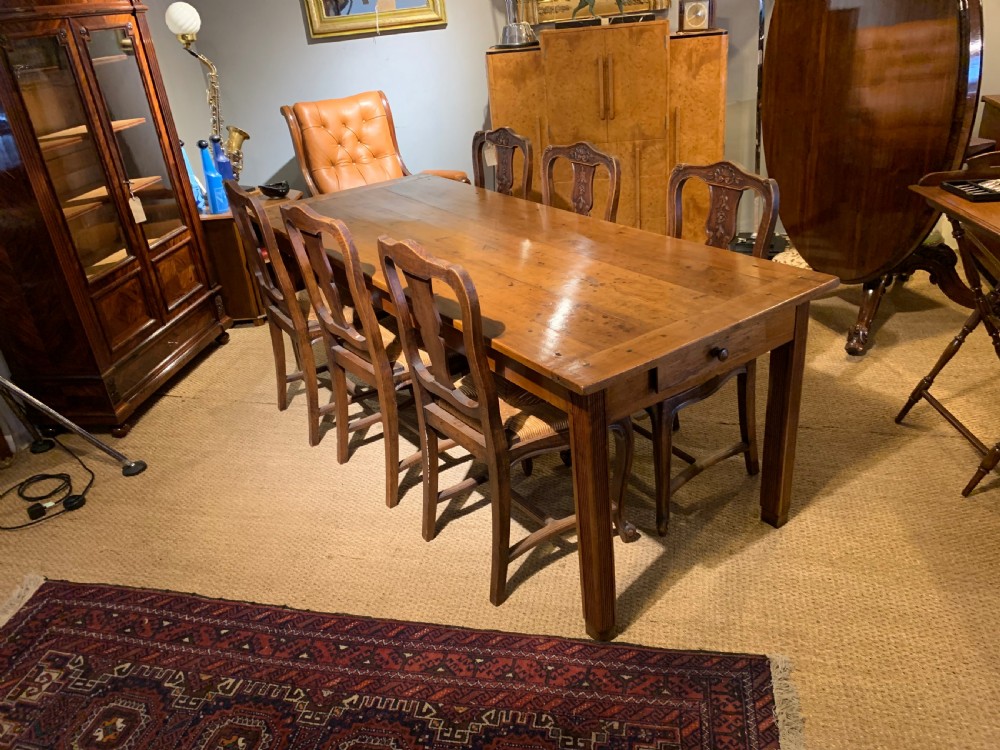 Early 20th century farmhouse table 202 cms   View IX