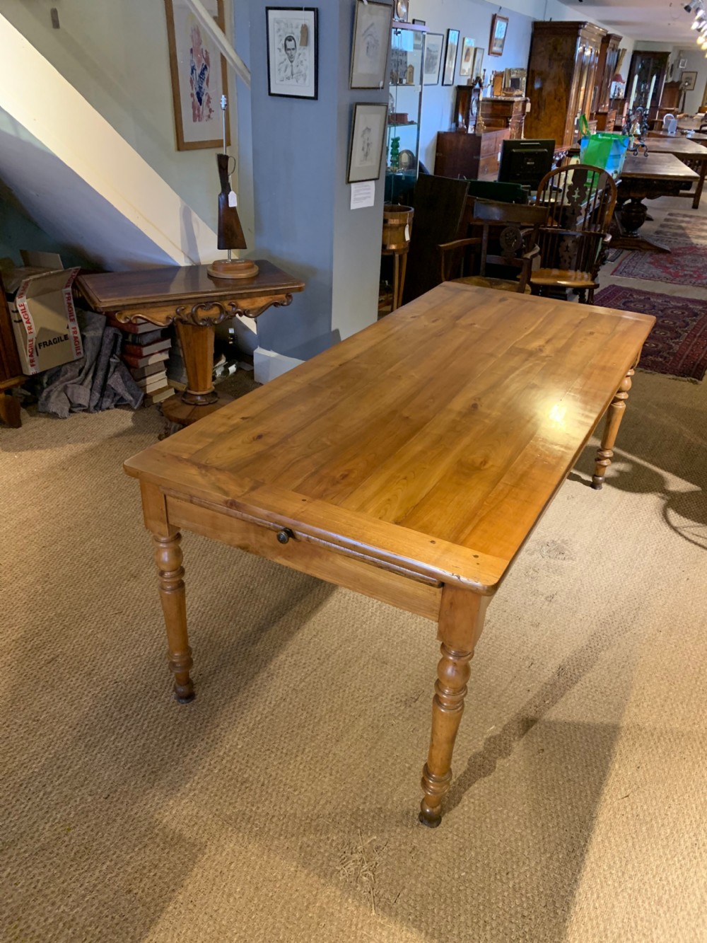 Farmhouse table with turned legs 2 meters  