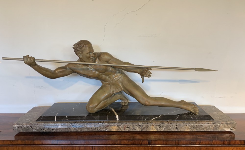 Art Deco bronze figure  by P Hugonnet 
