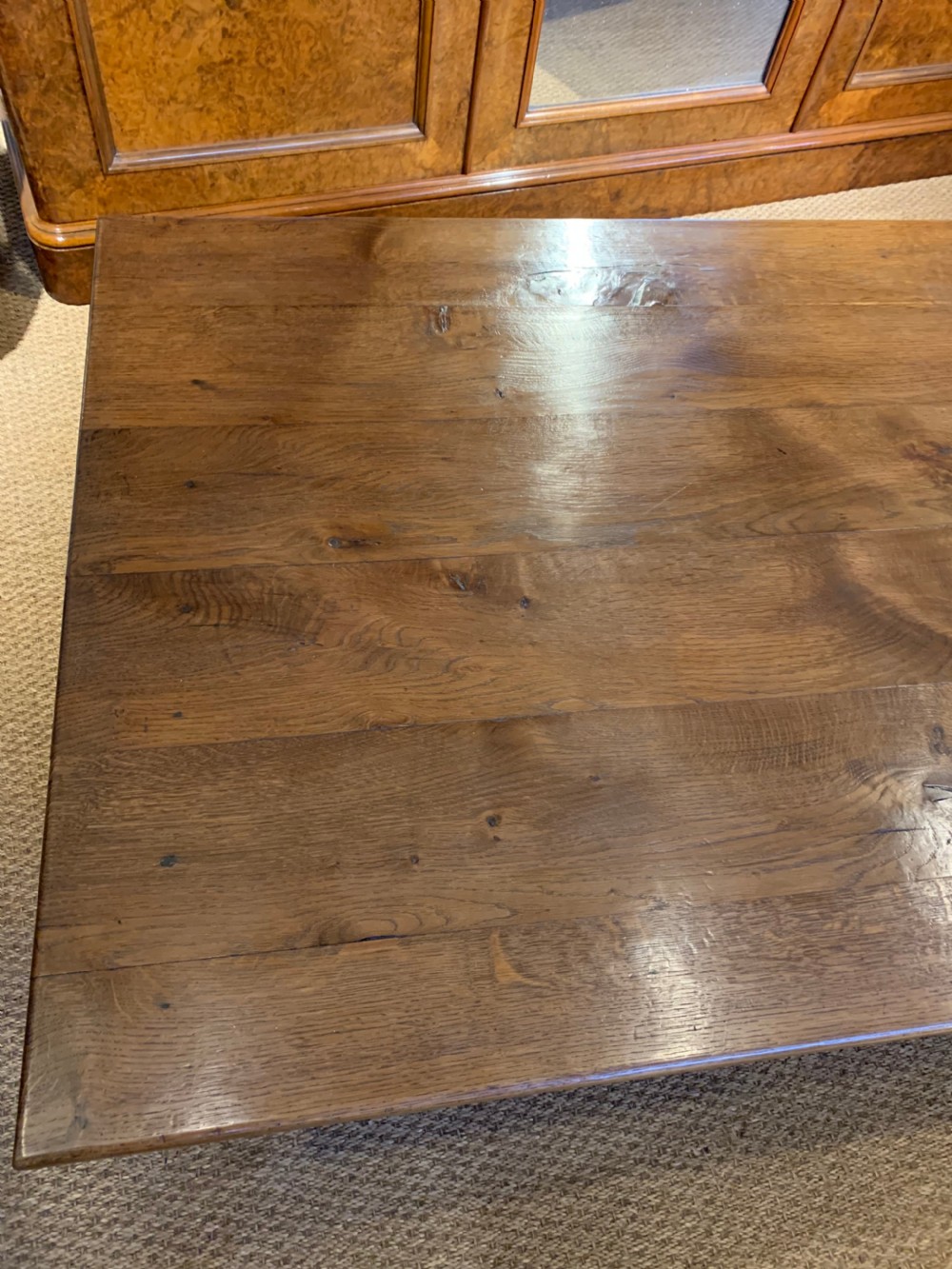 Large oak coffee table 2 meters long View V