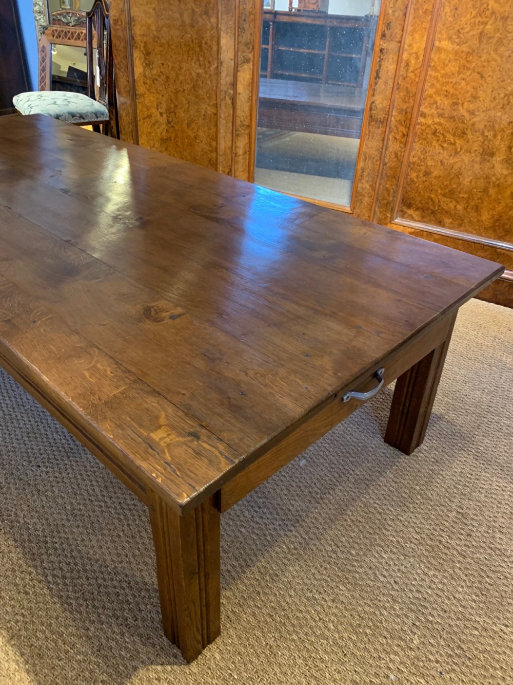 Large oak coffee table 2 meters long View VI