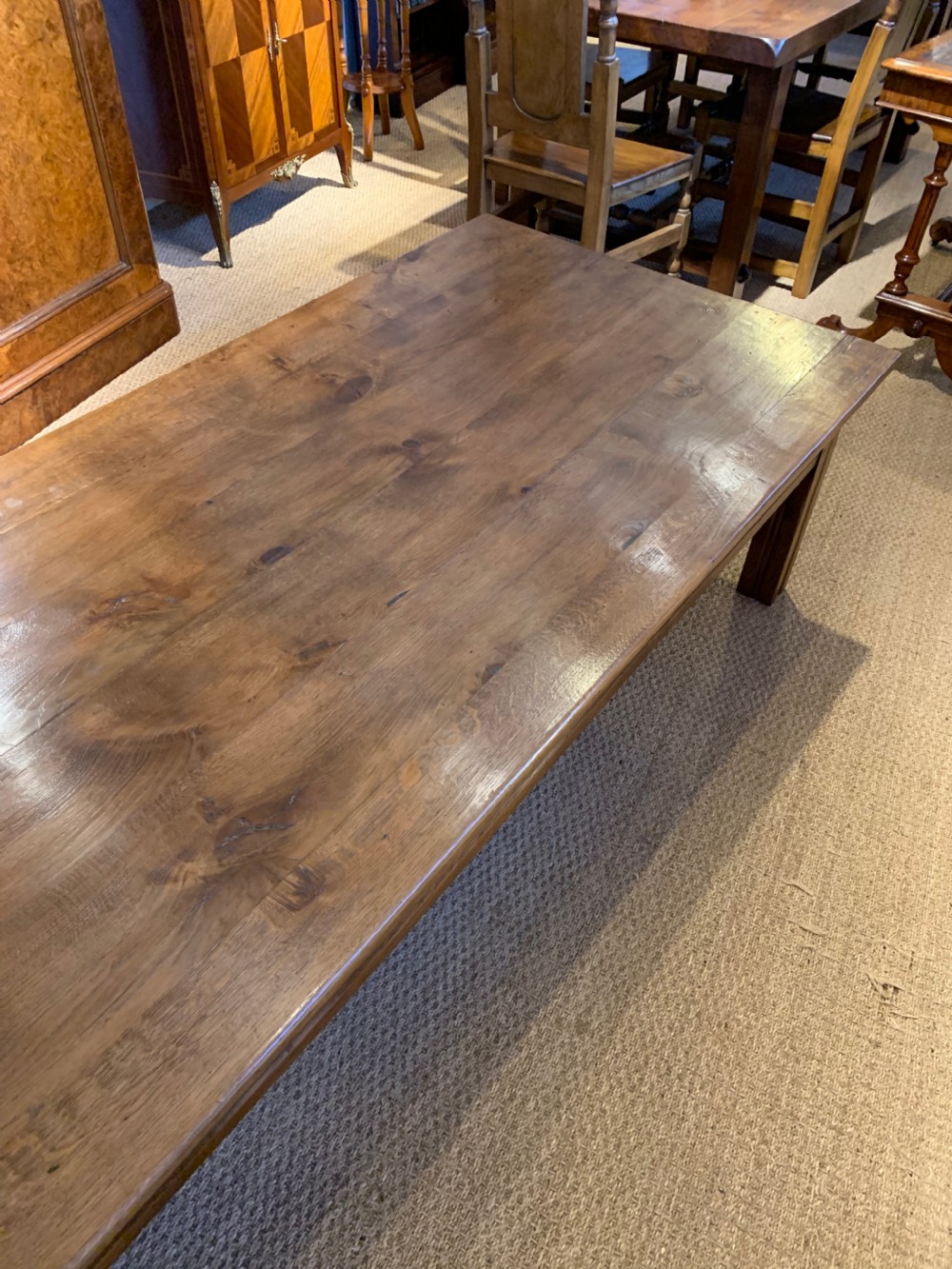 Large oak coffee table 2 meters long View VII