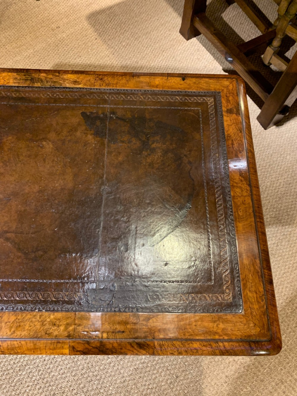 Victorian walnut 2 drawer writing table  View VIII