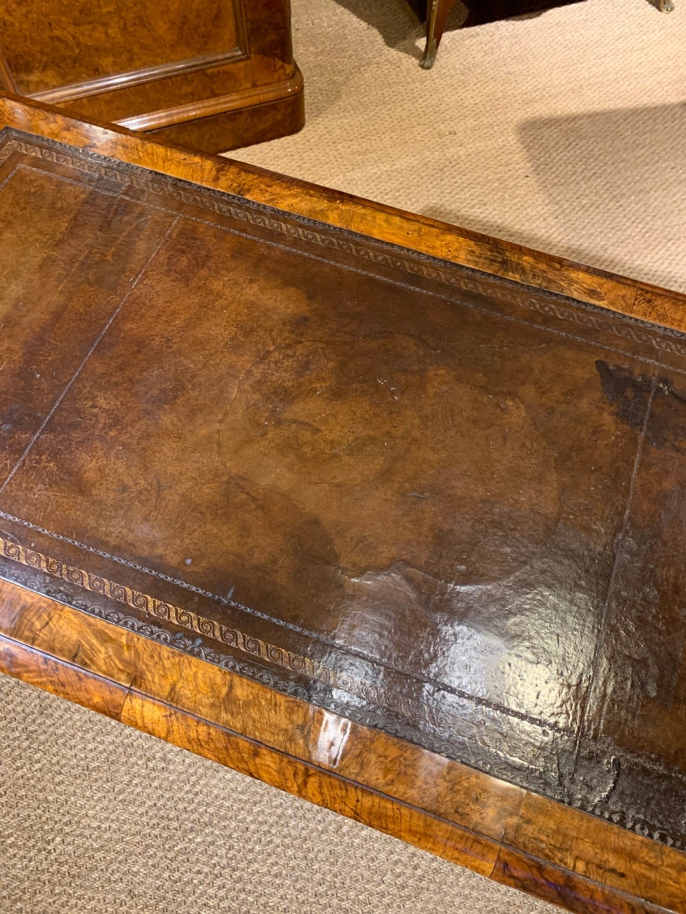 Victorian walnut 2 drawer writing table  View IX