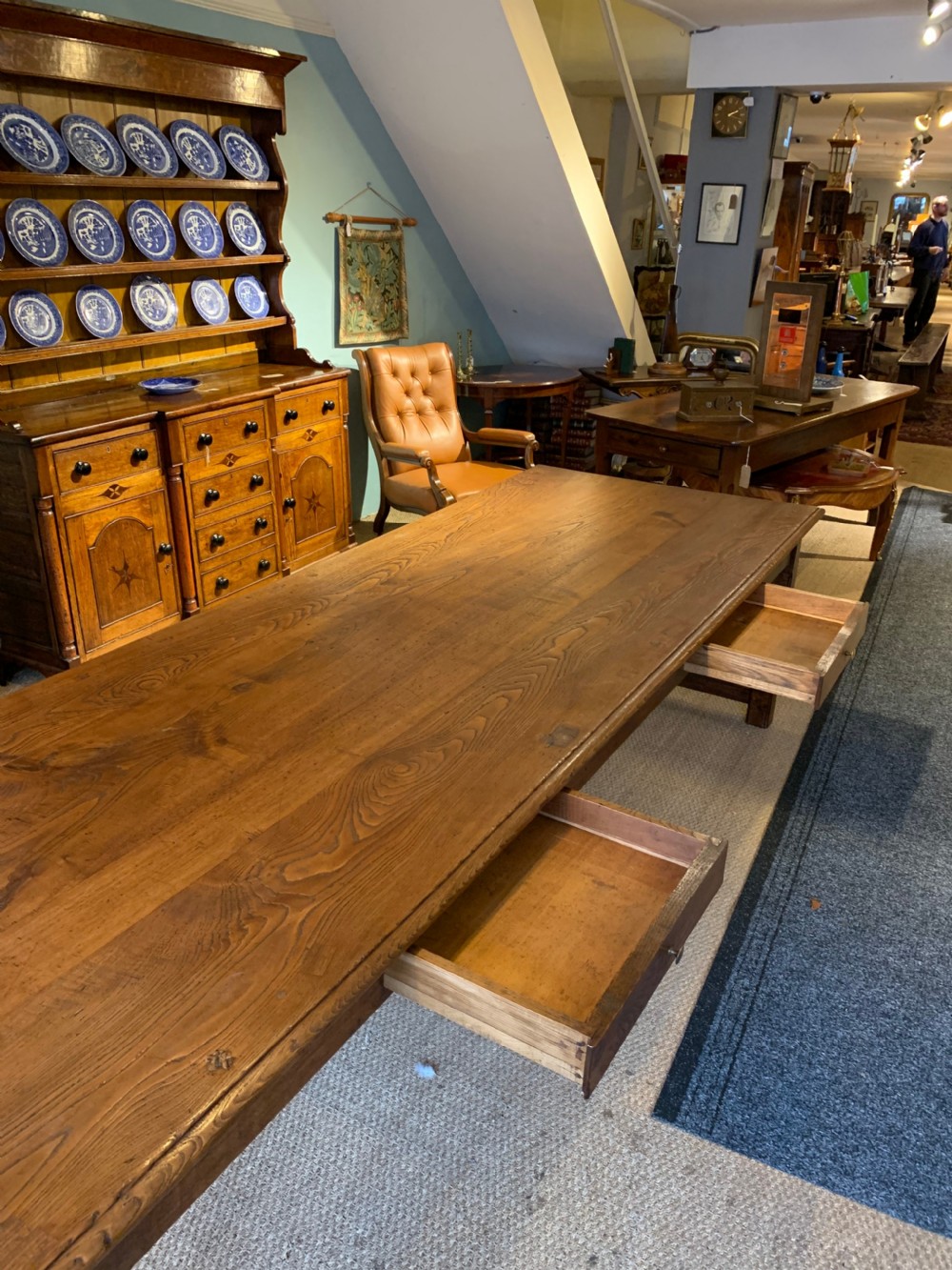 Farmhouse table , Long & wide 310 cms   View V