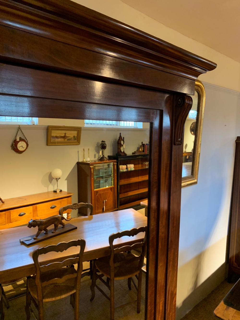 Victorian mahogany linen press  View IV