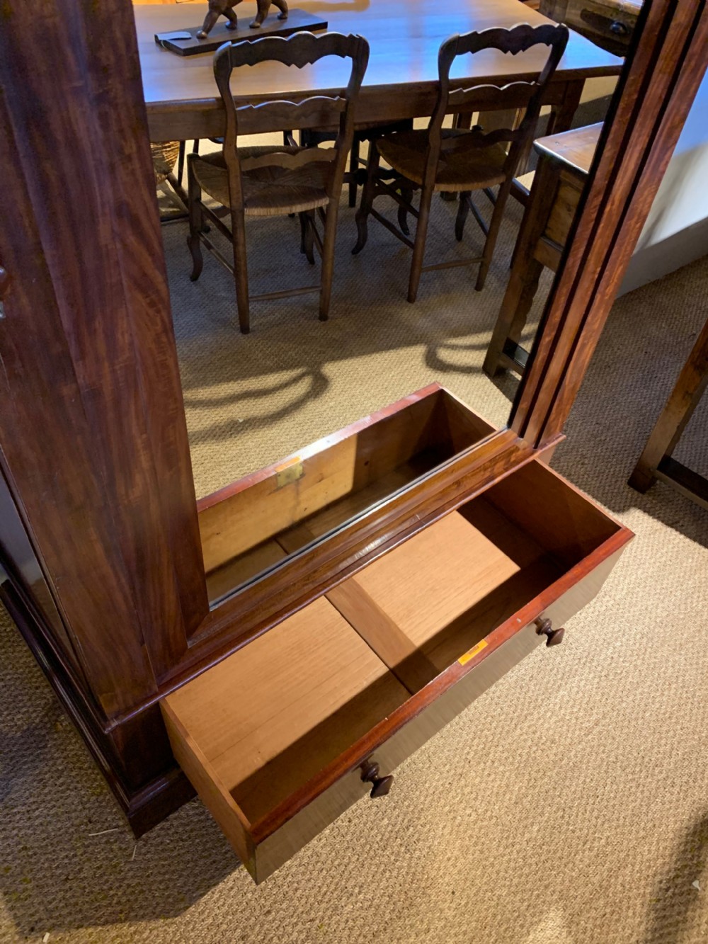 Victorian mahogany linen press  View V