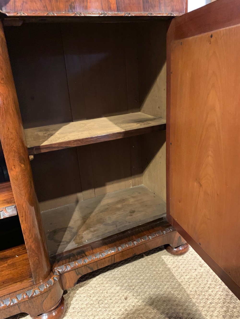 Long low bookcase  View II