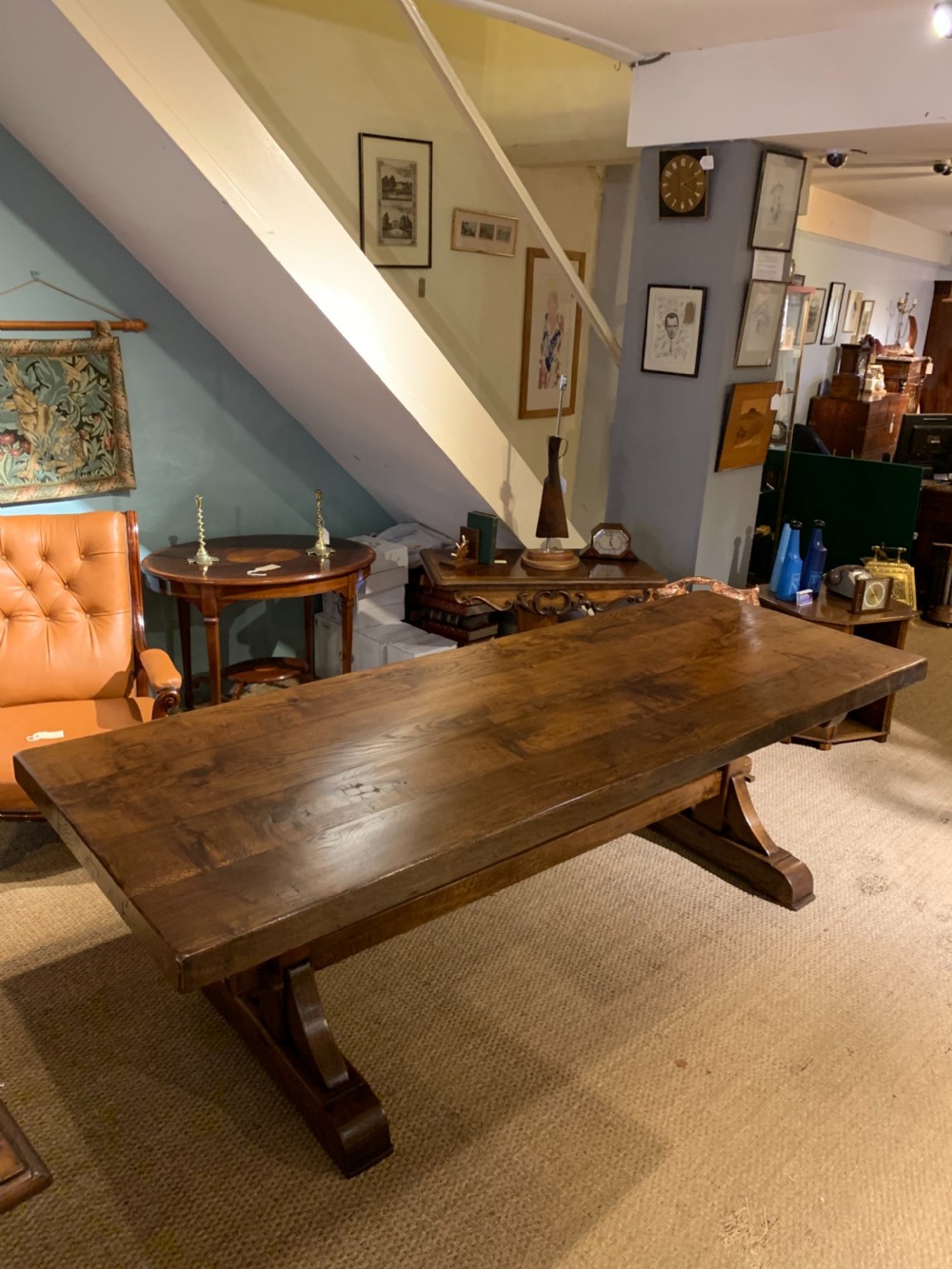 Oak refectory table View II