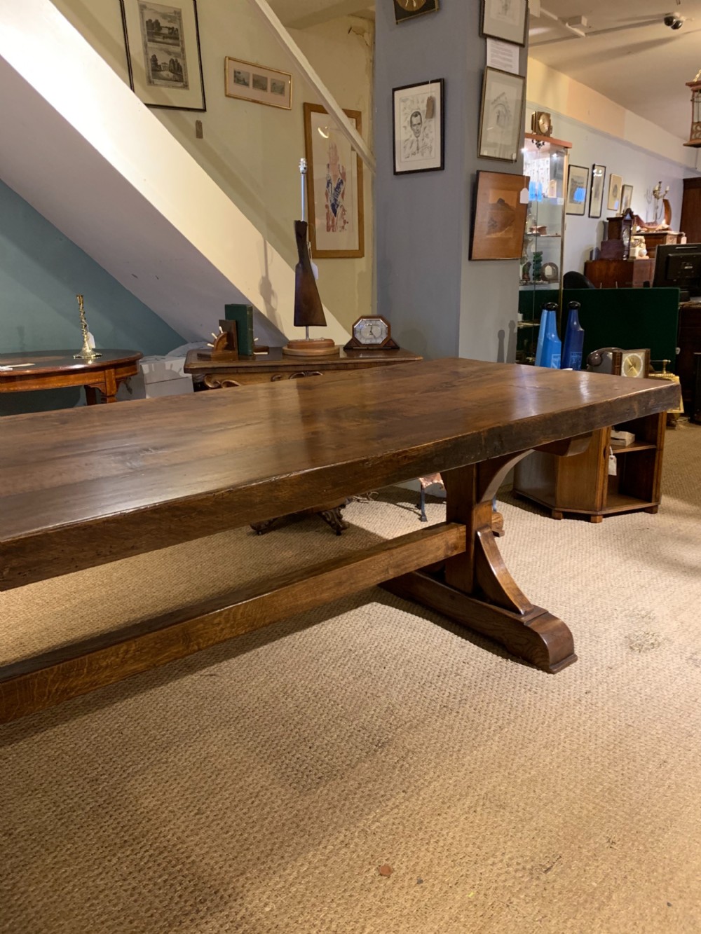 Oak refectory table View III