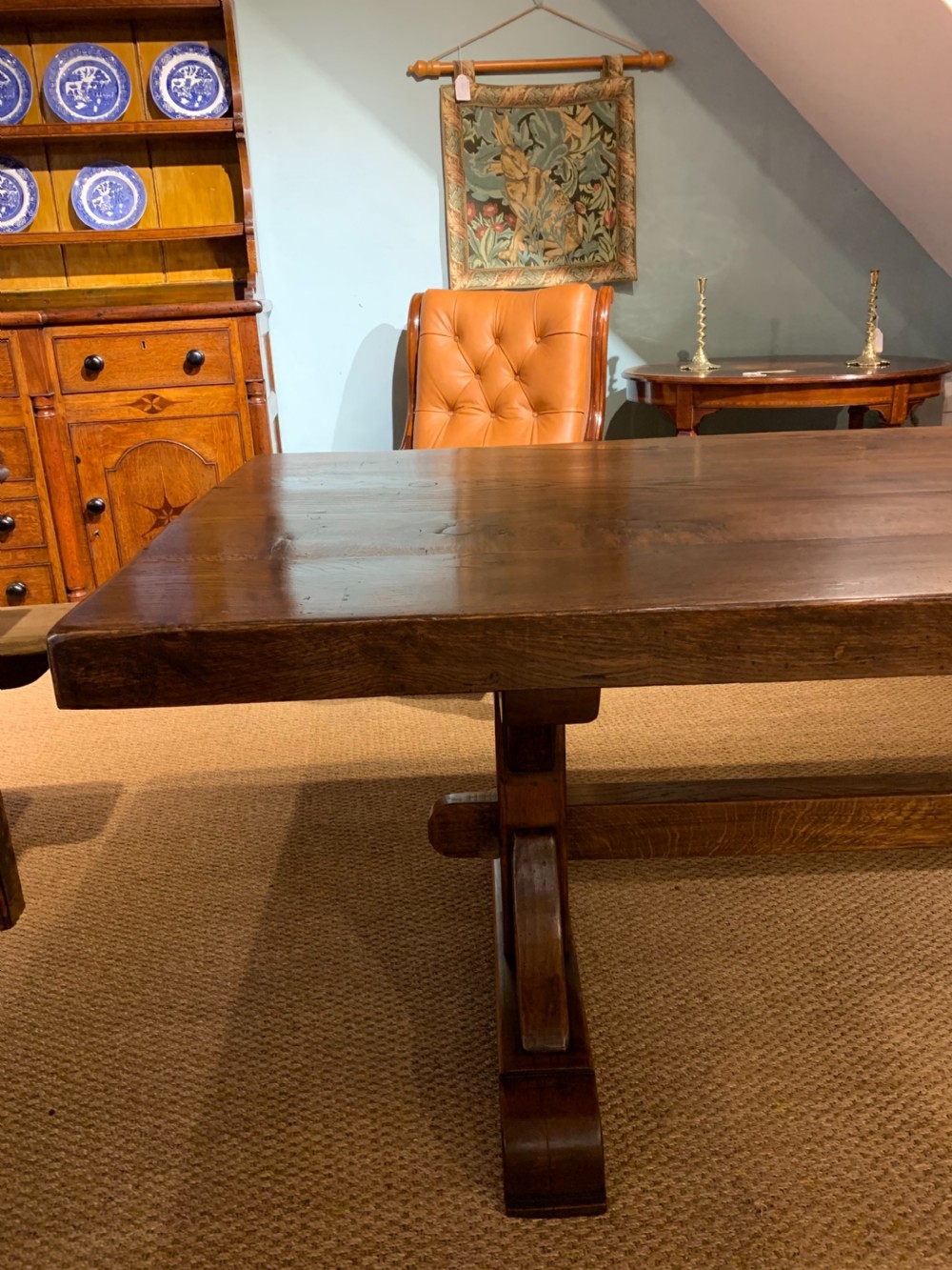 Oak refectory table View IV