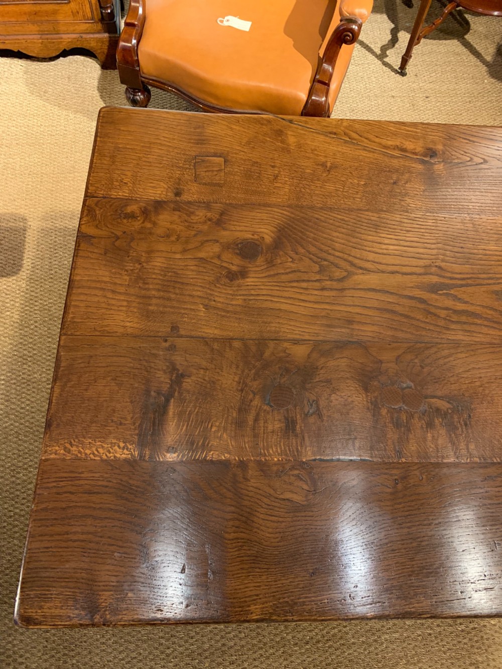 Oak refectory table View V
