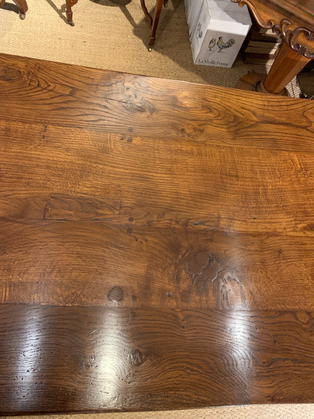 Oak refectory table View VI