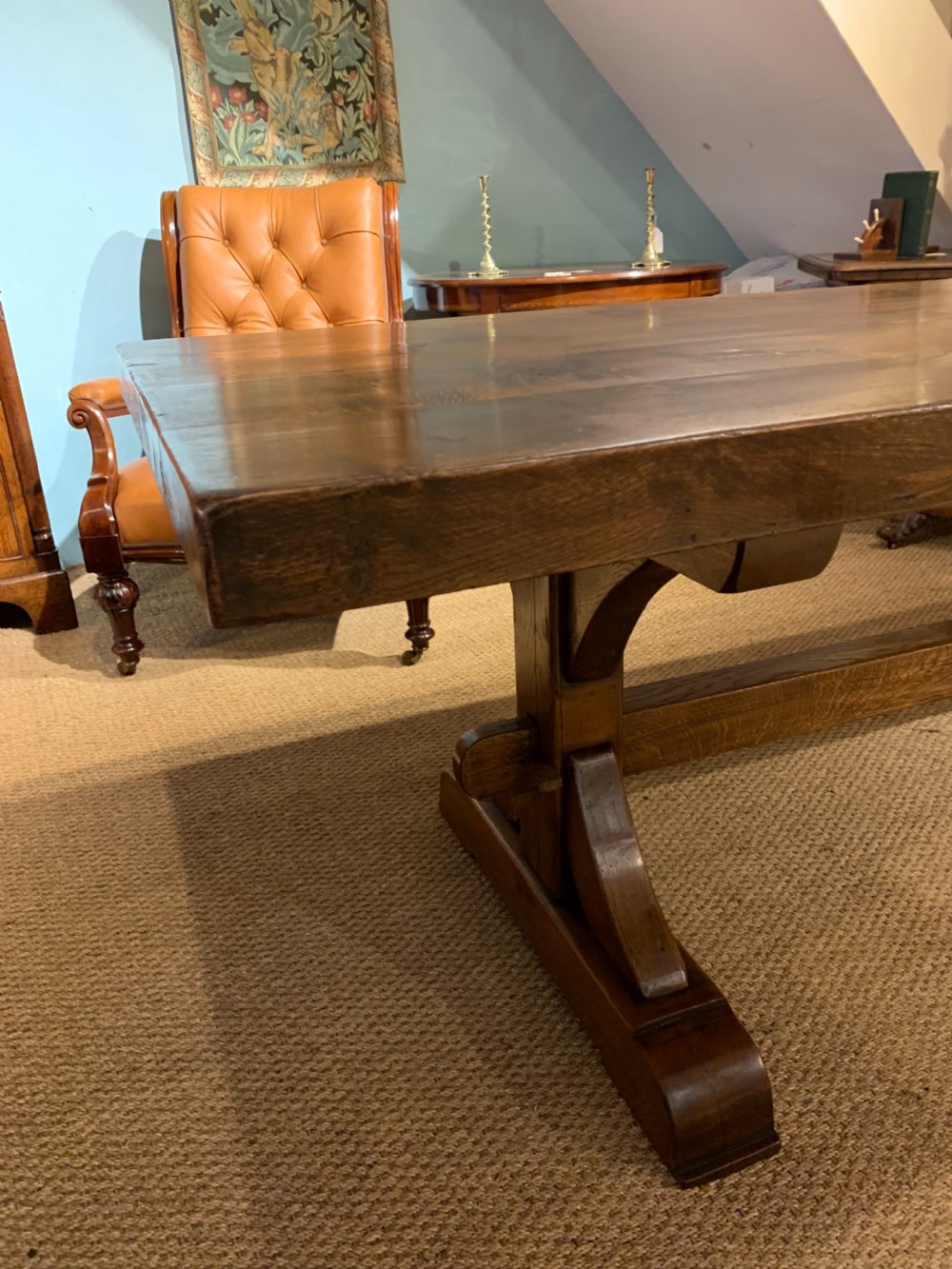 Oak refectory table View X
