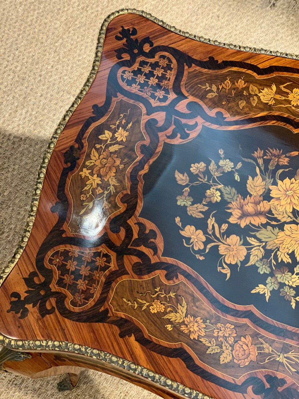 Napoleon III Kingwood and inlaid work table View IX