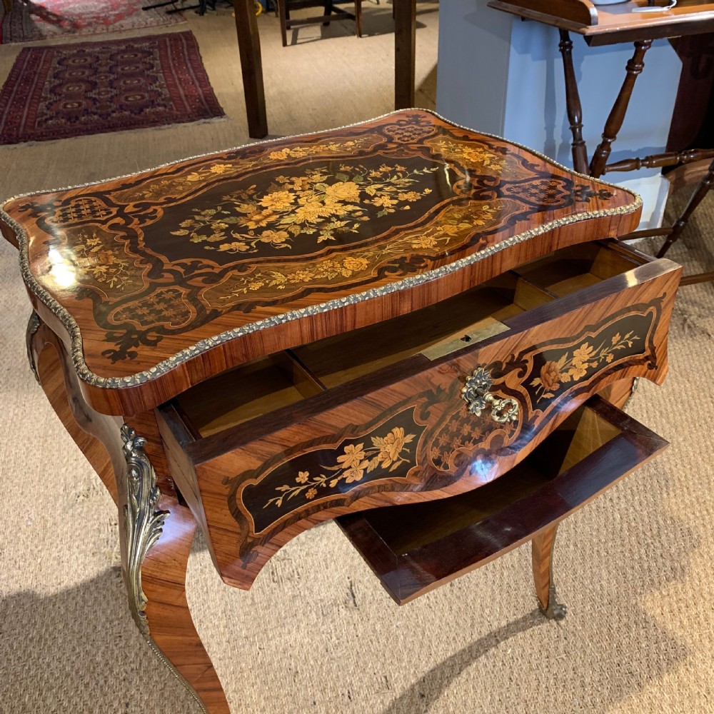 Napoleon III Kingwood and inlaid work table View X