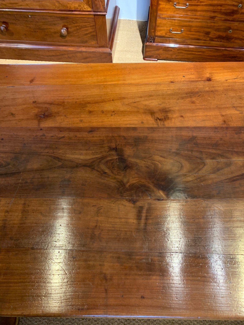 Cherry wood farmhouse table  View V