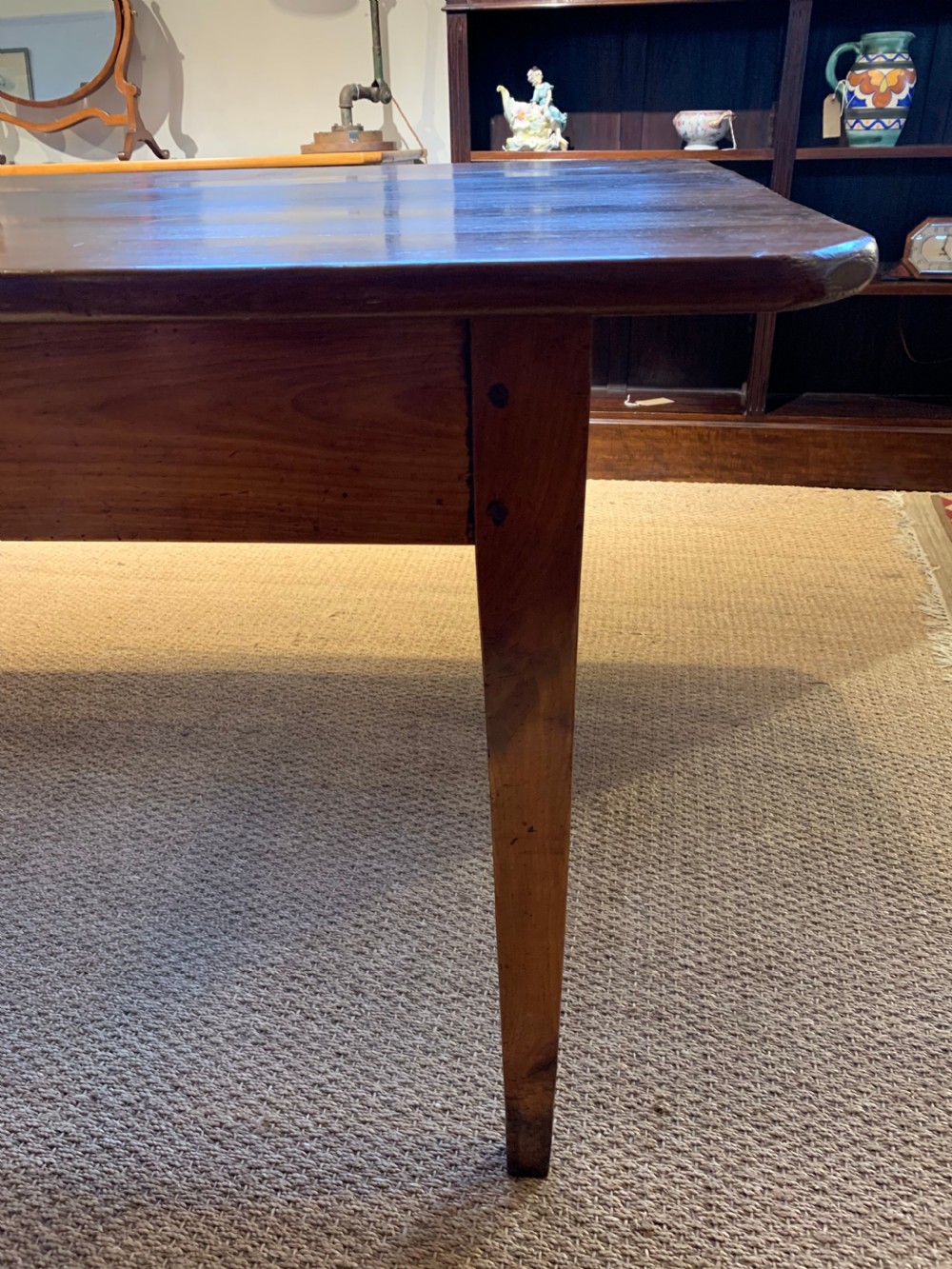 Cherry wood farmhouse table  View VIII