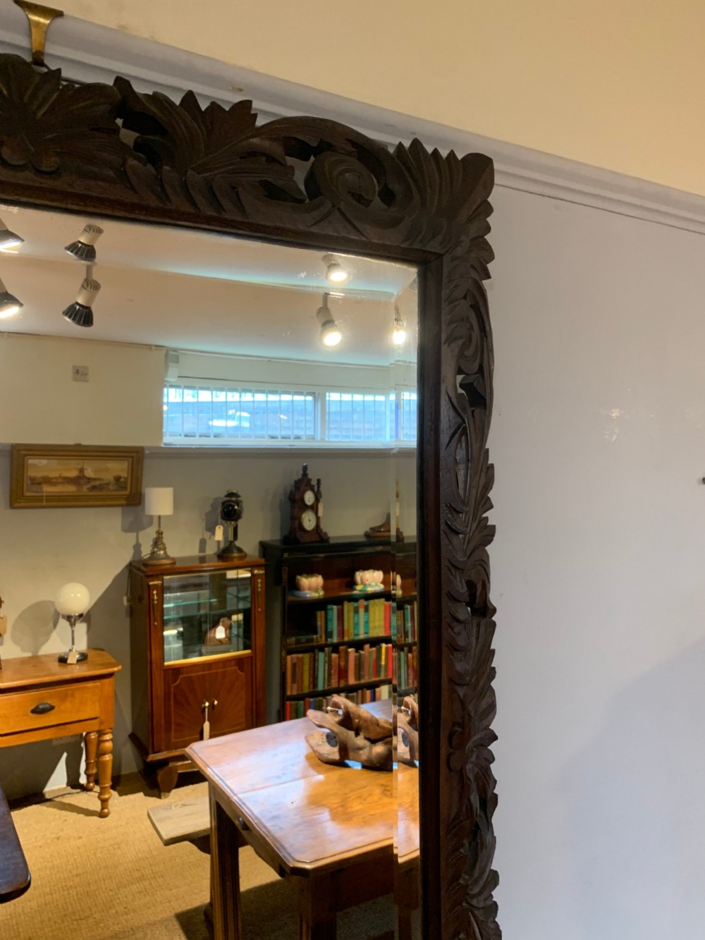 Late 19th century oak framed mirror 34x44 inches  View VI