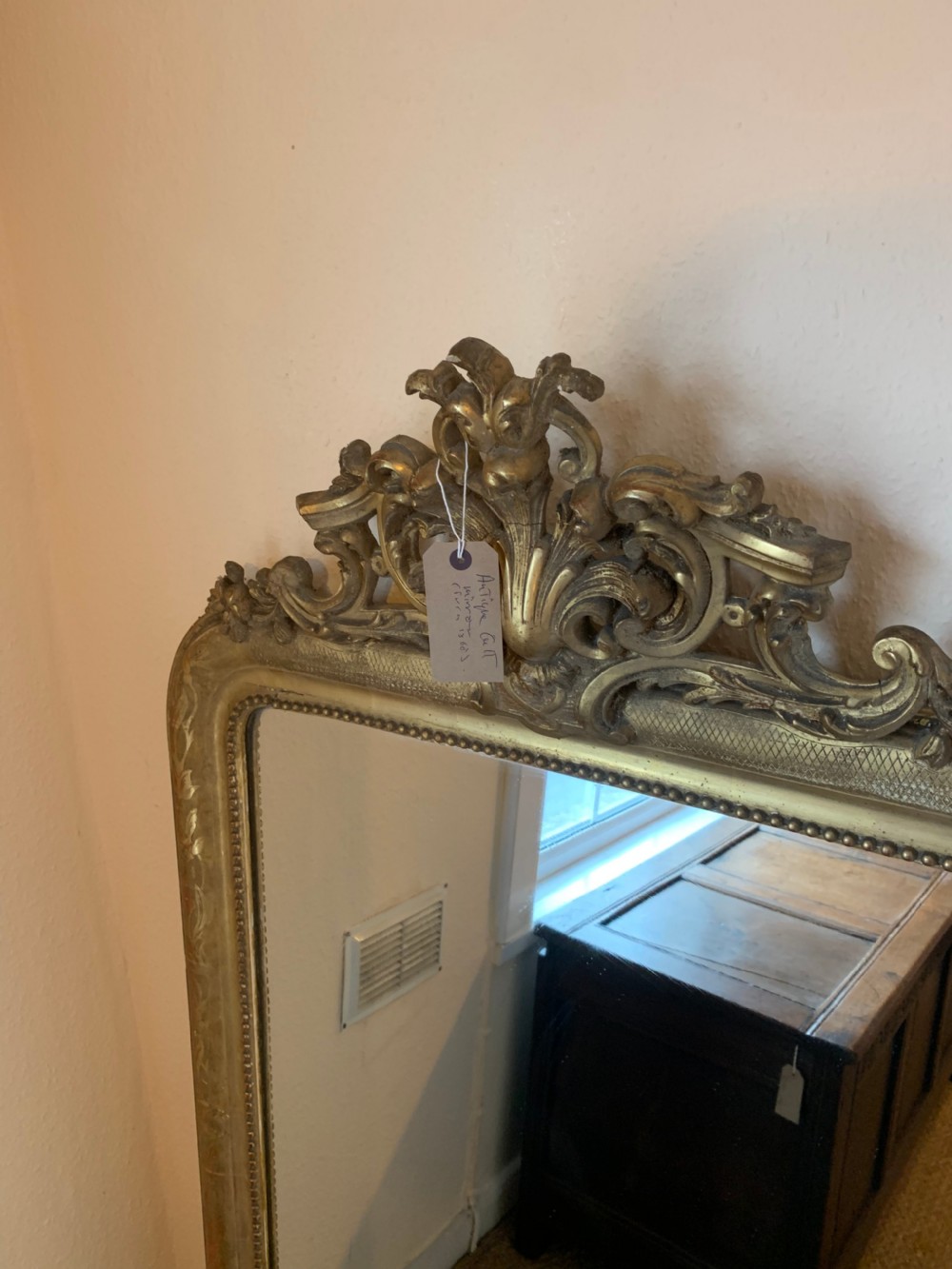Antique gilt mirror 63x33 inches View II