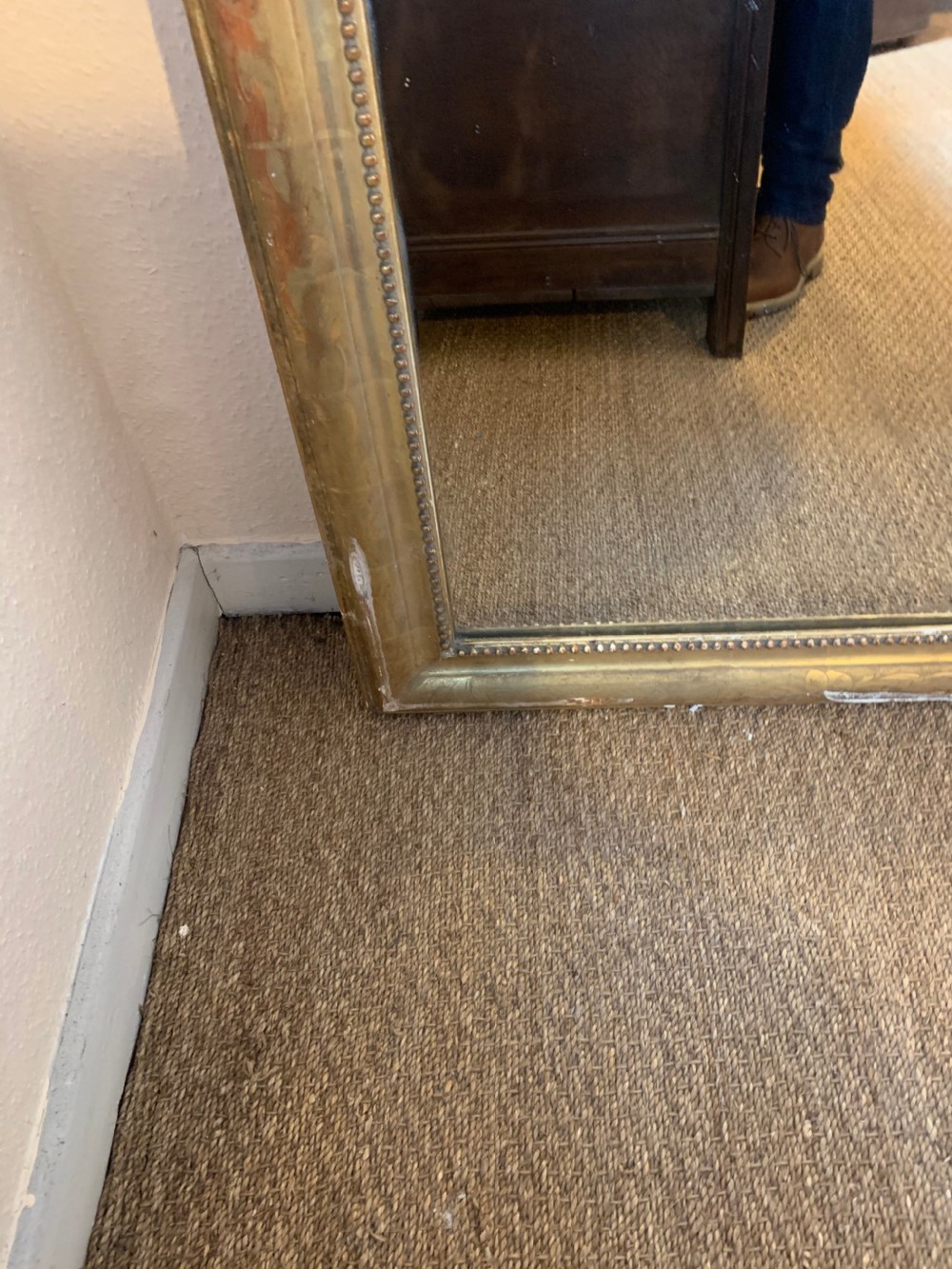 Antique gilt mirror 63x33 inches View IV