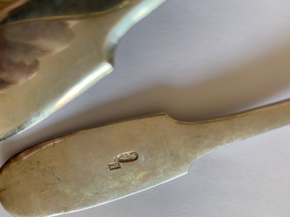 Russian silver table spoons   View II