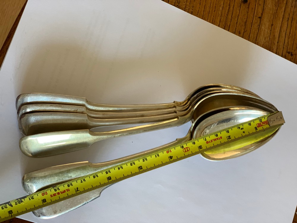 Russian silver table spoons   View V