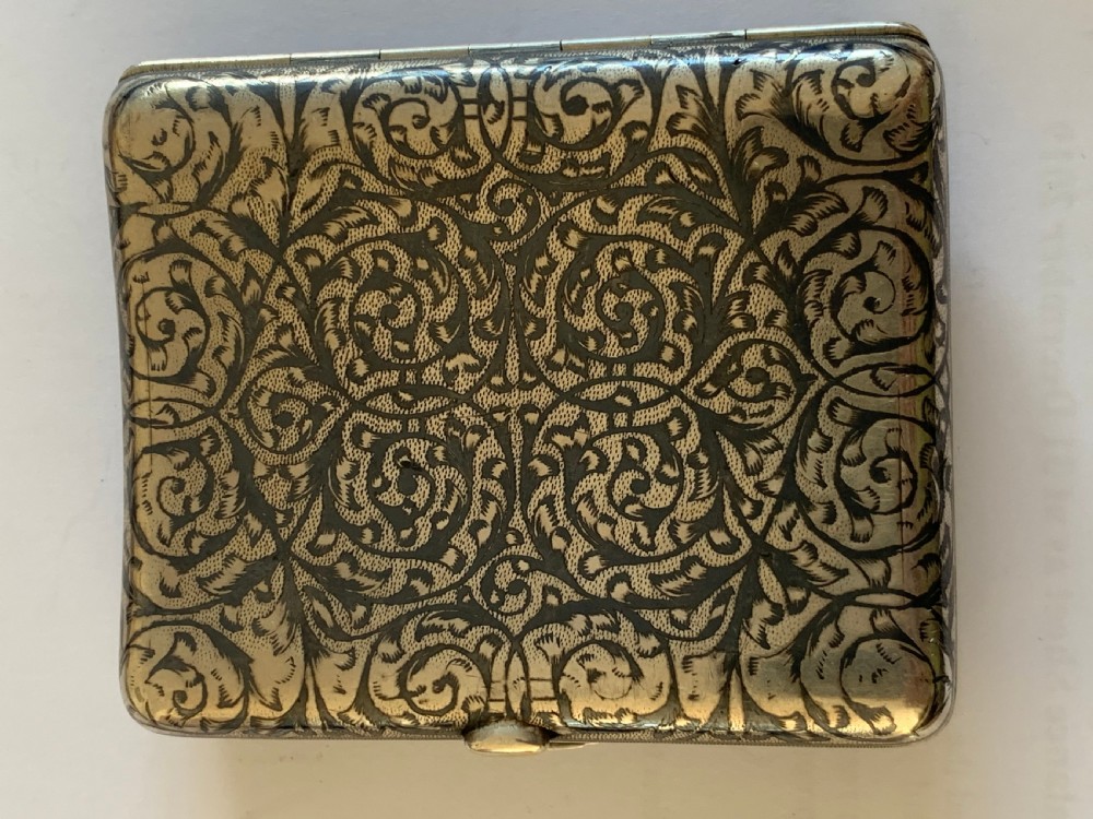 Russian silver and Niello cigarette case  View II