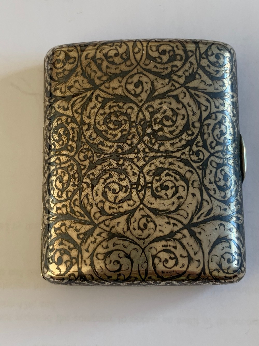 Russian silver and Niello cigarette case 