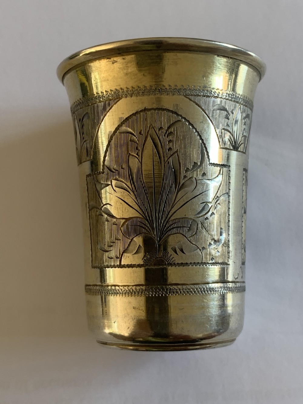 Russian silver gilt Vodka cup 