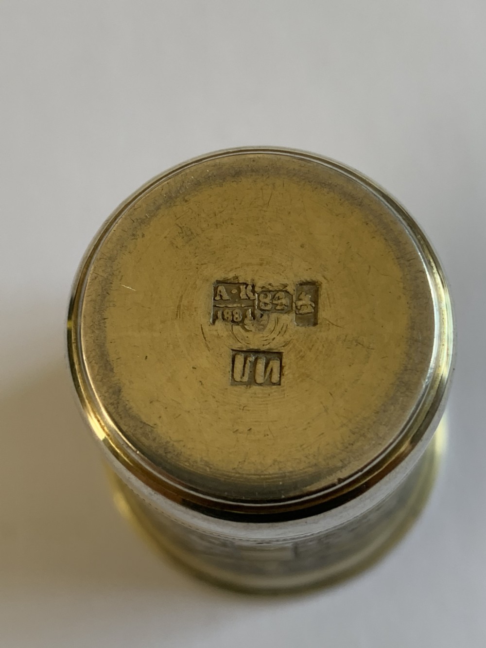 Russian silver gilt Vodka cup  View VI