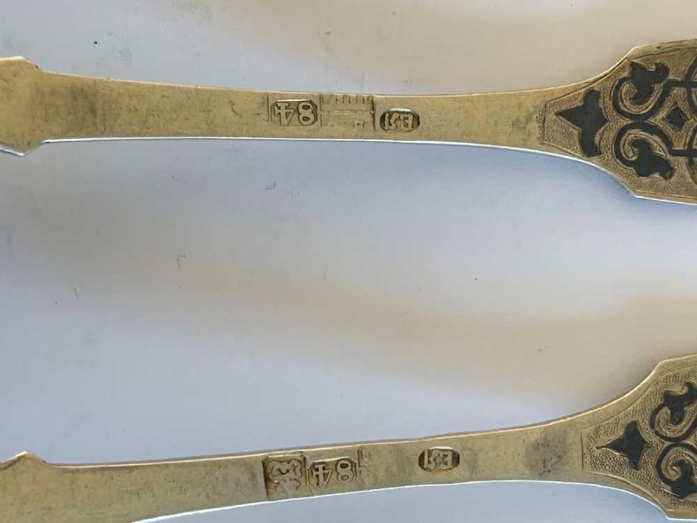 Set of 4 Russian silver and Niello   View IV