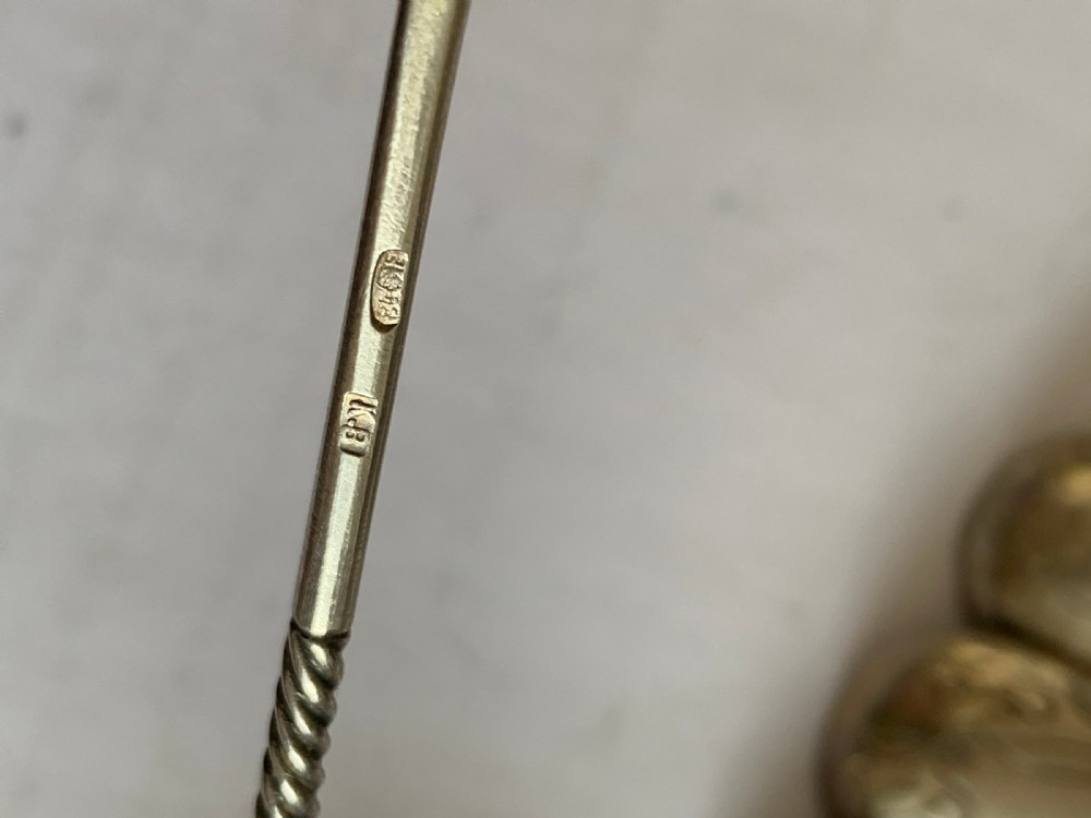 Set of 6 Russian silver spoons  View III