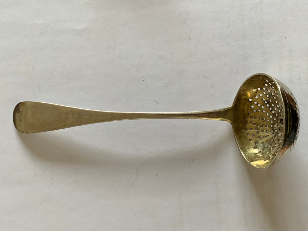 Russian silver tea strainer or sugar sifter 