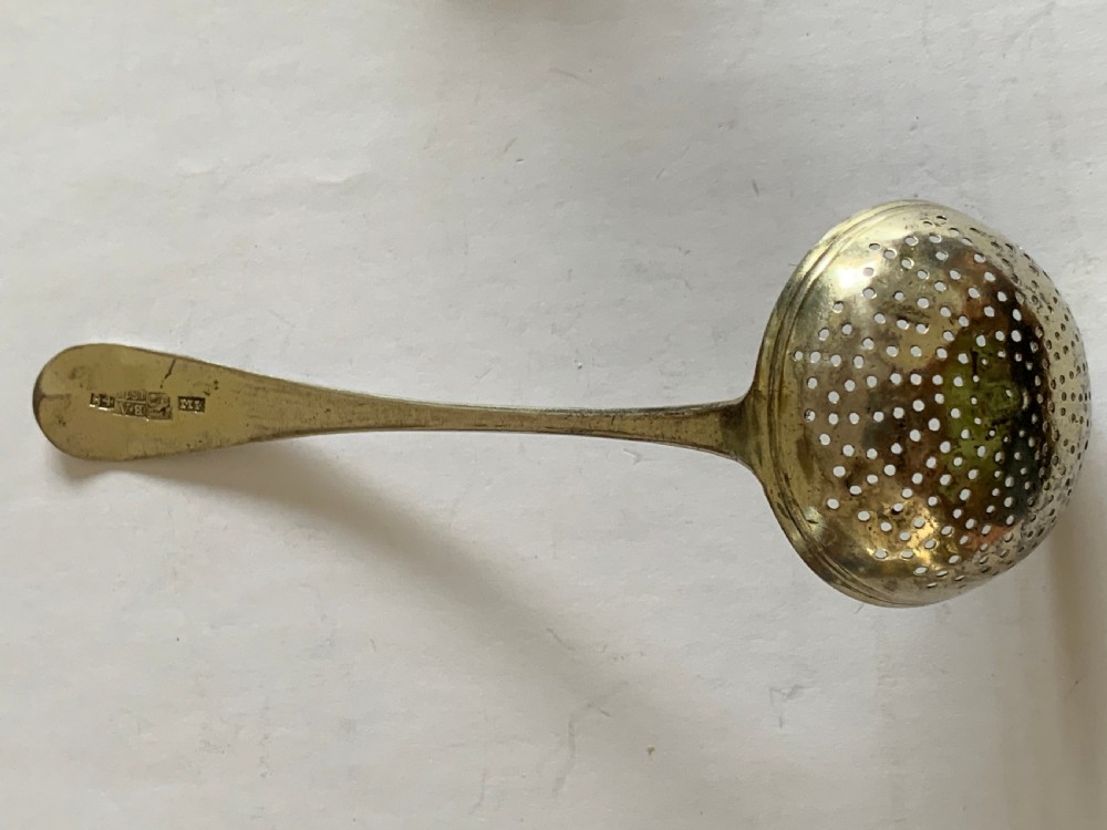 Russian silver tea strainer or sugar sifter  View II
