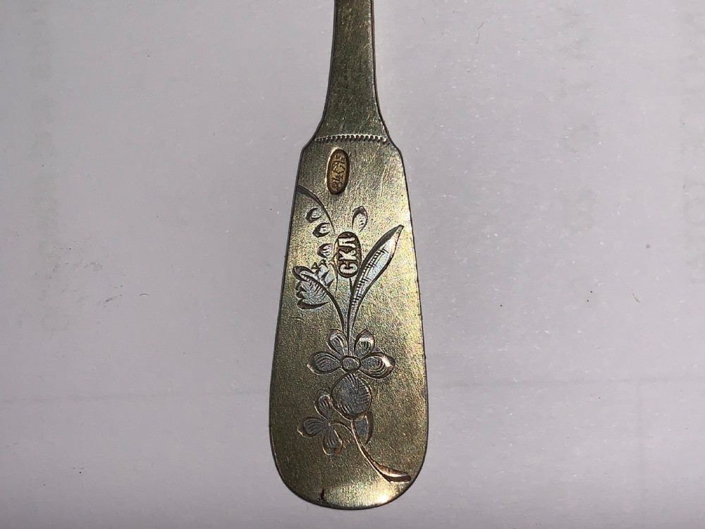 Russian silver fork  View V