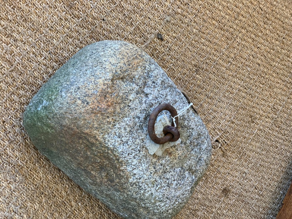 Antique tethering block  View II