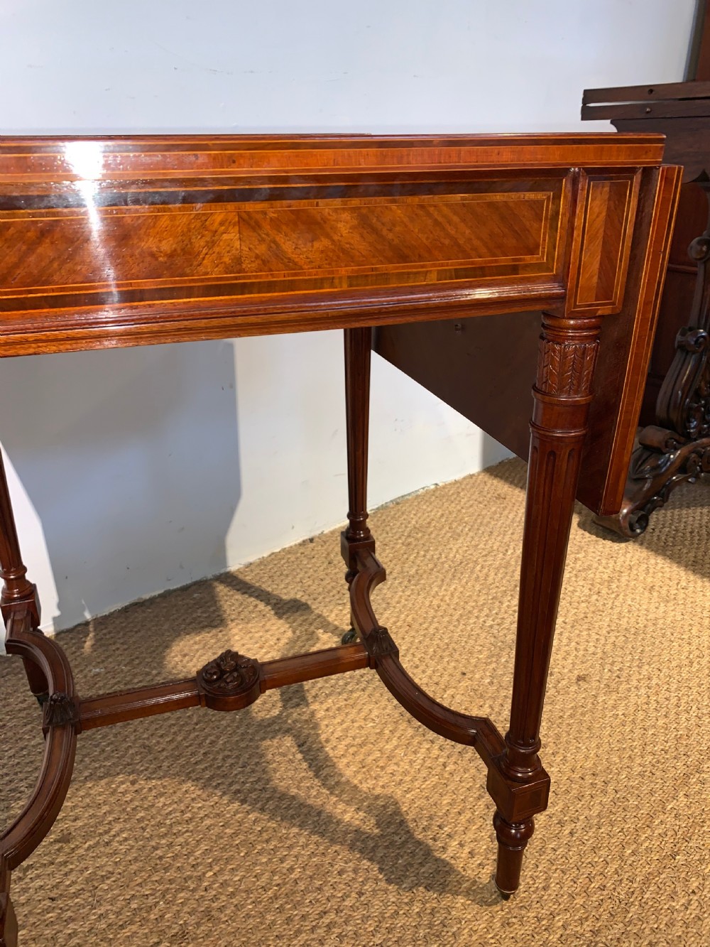 Walnut lamp table  View III