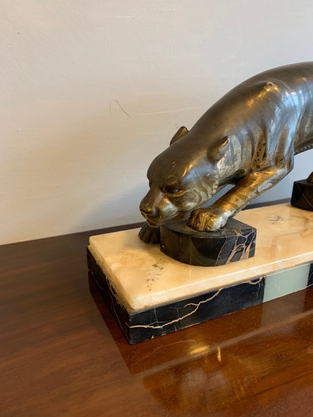 Art Deco Spelter Tiger  View II