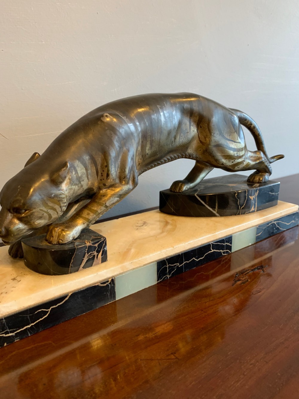 Art Deco Spelter Tiger  View III