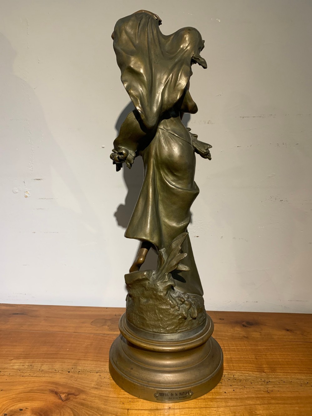 Large Art Nouveau spelter figure by August Moreau  View VI
