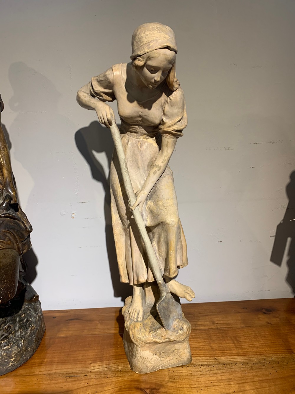 Large terracotta figure by Frederic Goldscheider