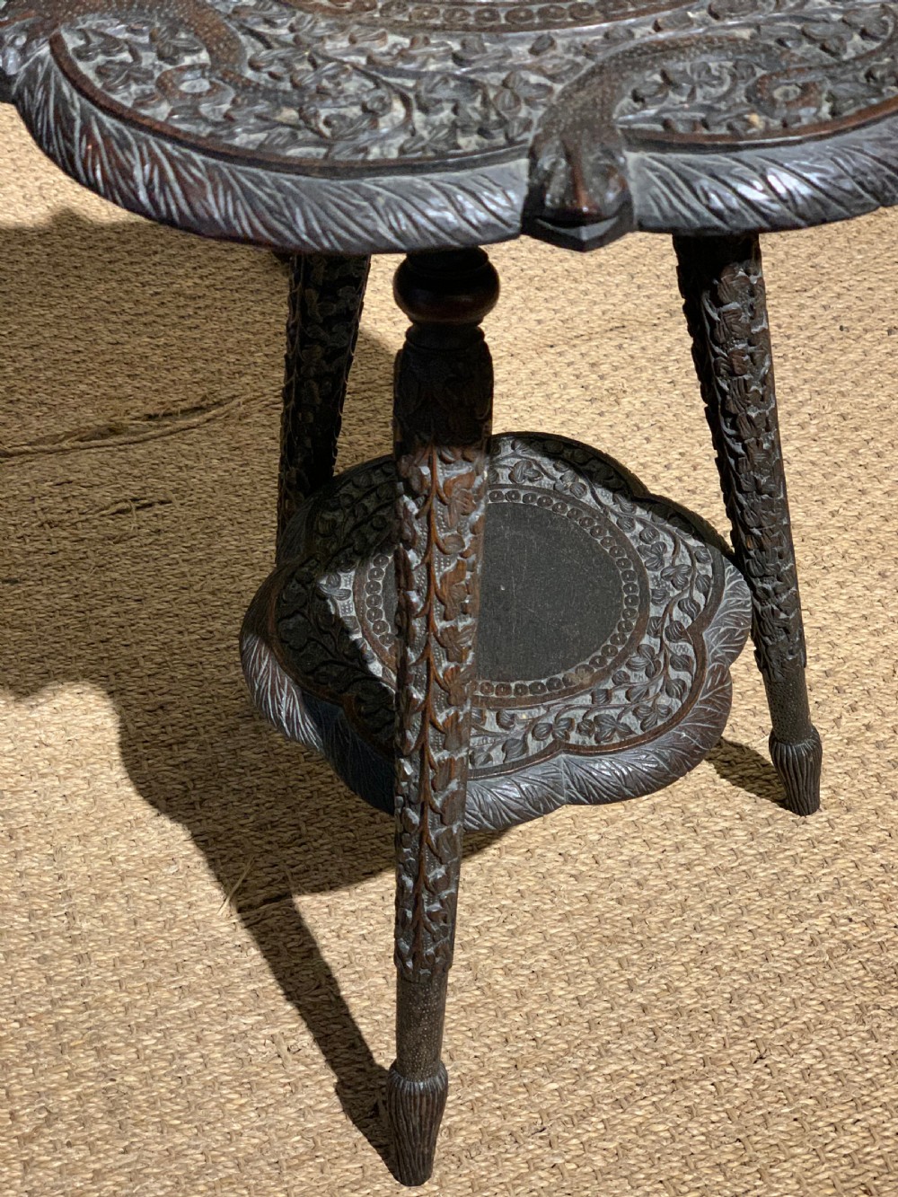 Late 19th century Indian lamp  table   View III
