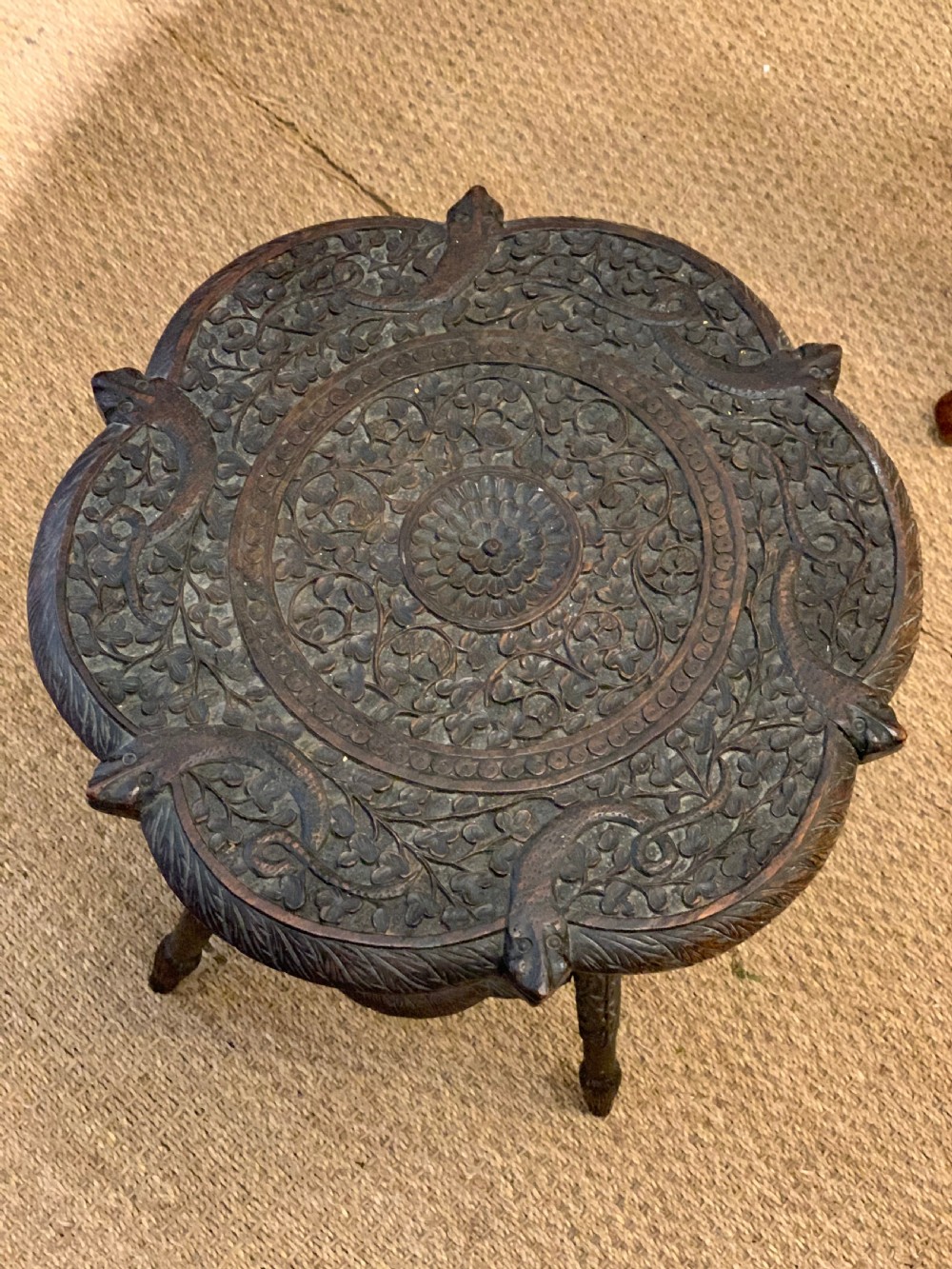 Late 19th century Indian lamp  table   View IV