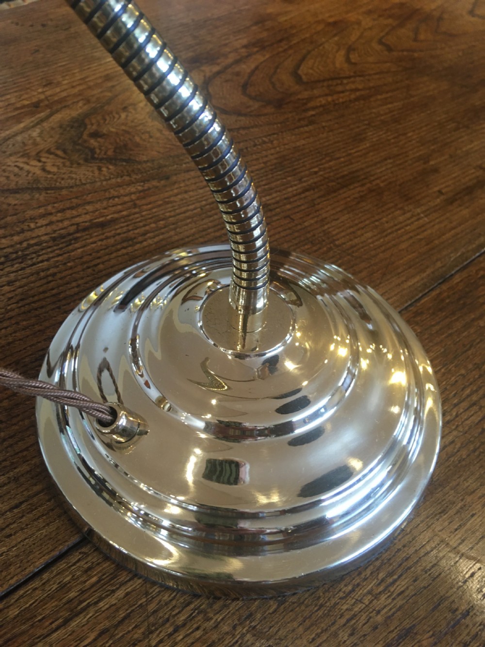 BRASS “SWAN NECK” ADJUSTABLE TABLE LAMP  View II