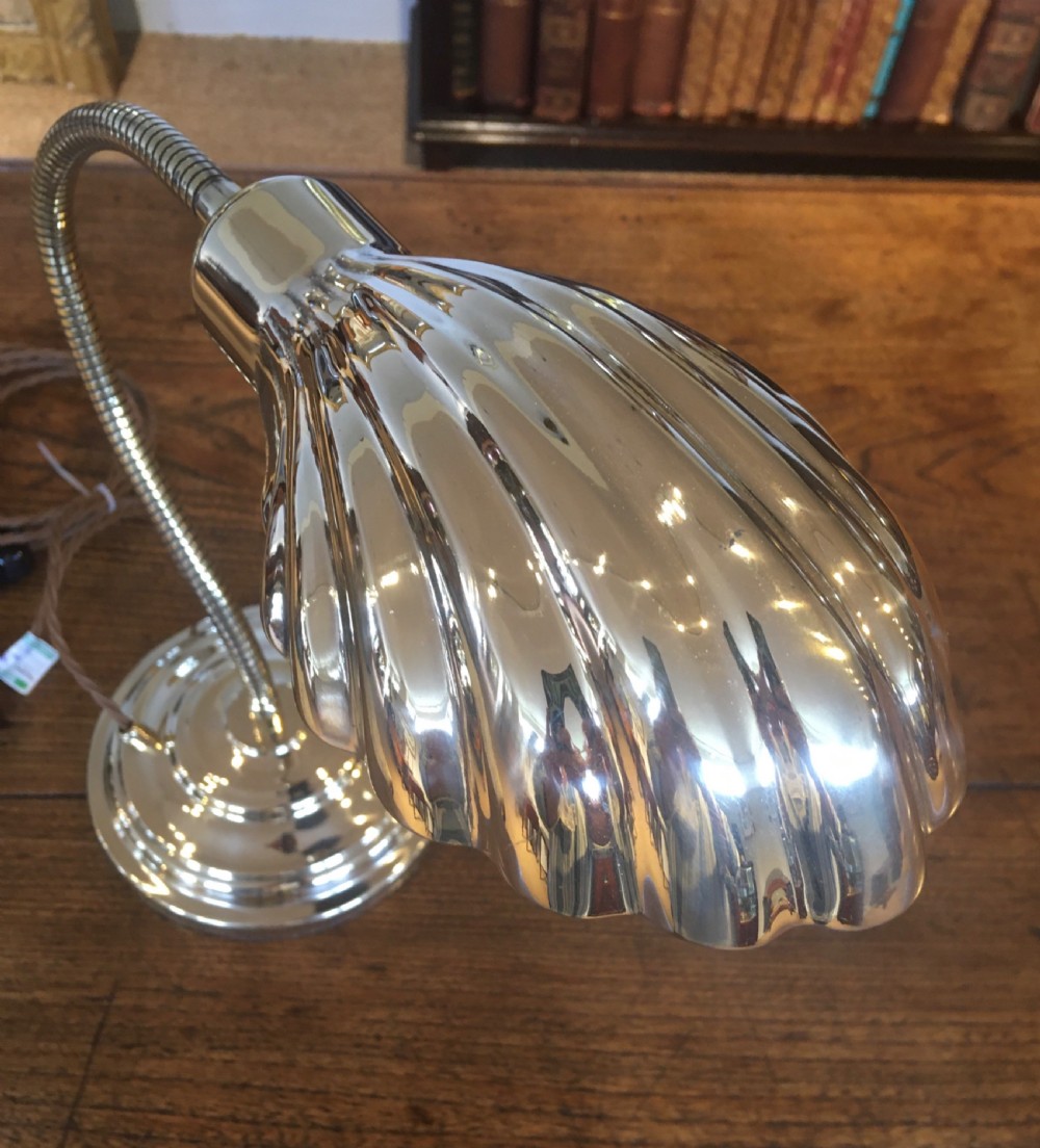 BRASS “SWAN NECK” ADJUSTABLE TABLE LAMP  View IV