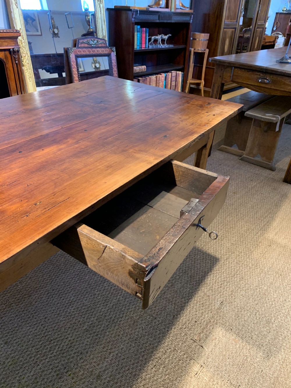 Small 19th century cherry wood farmhouse table  View IV