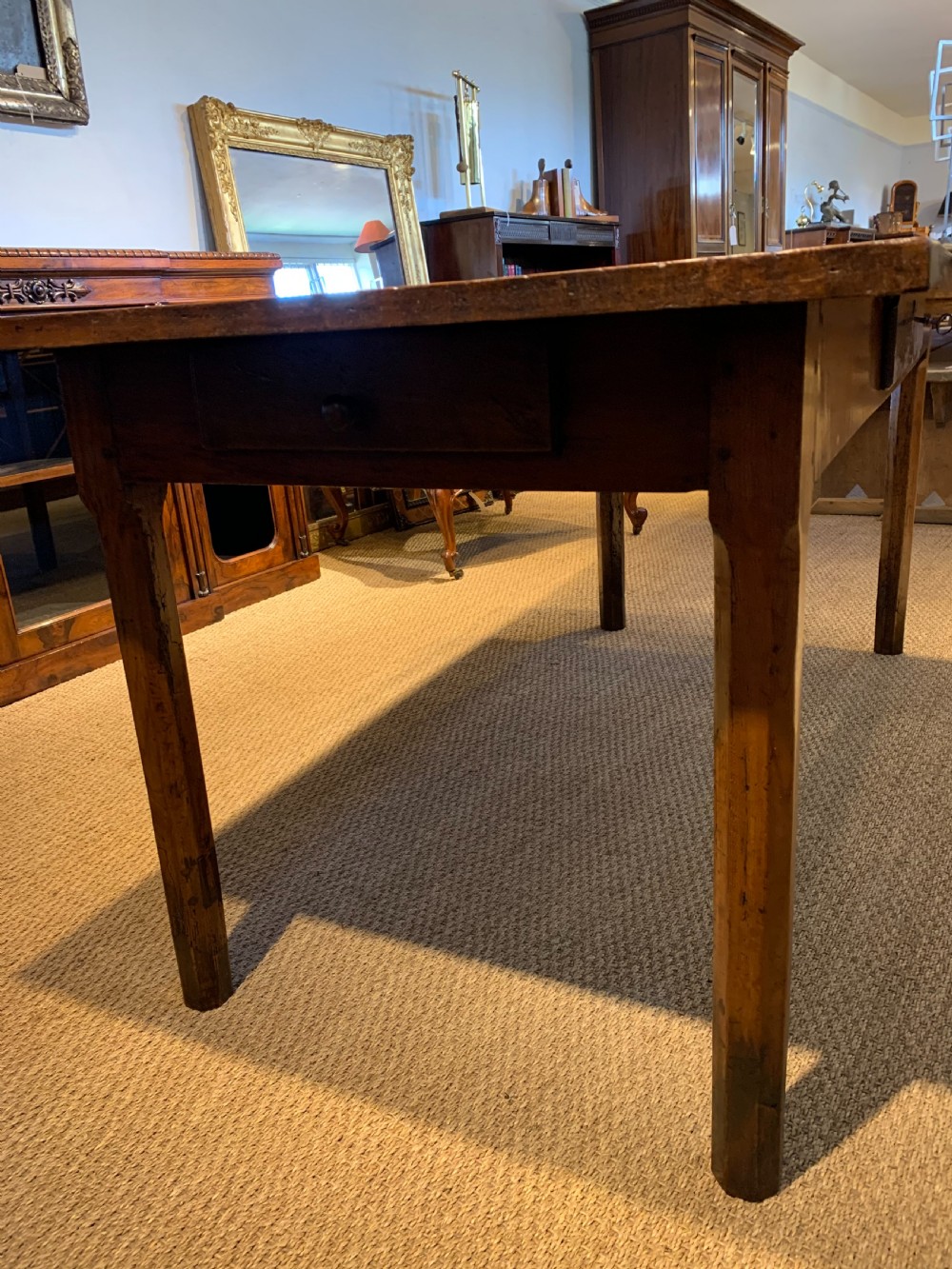 Small 19th century cherry wood farmhouse table  View VI