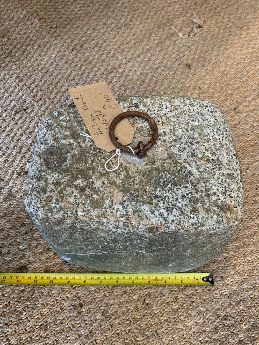 Antique granite tethering block   View II