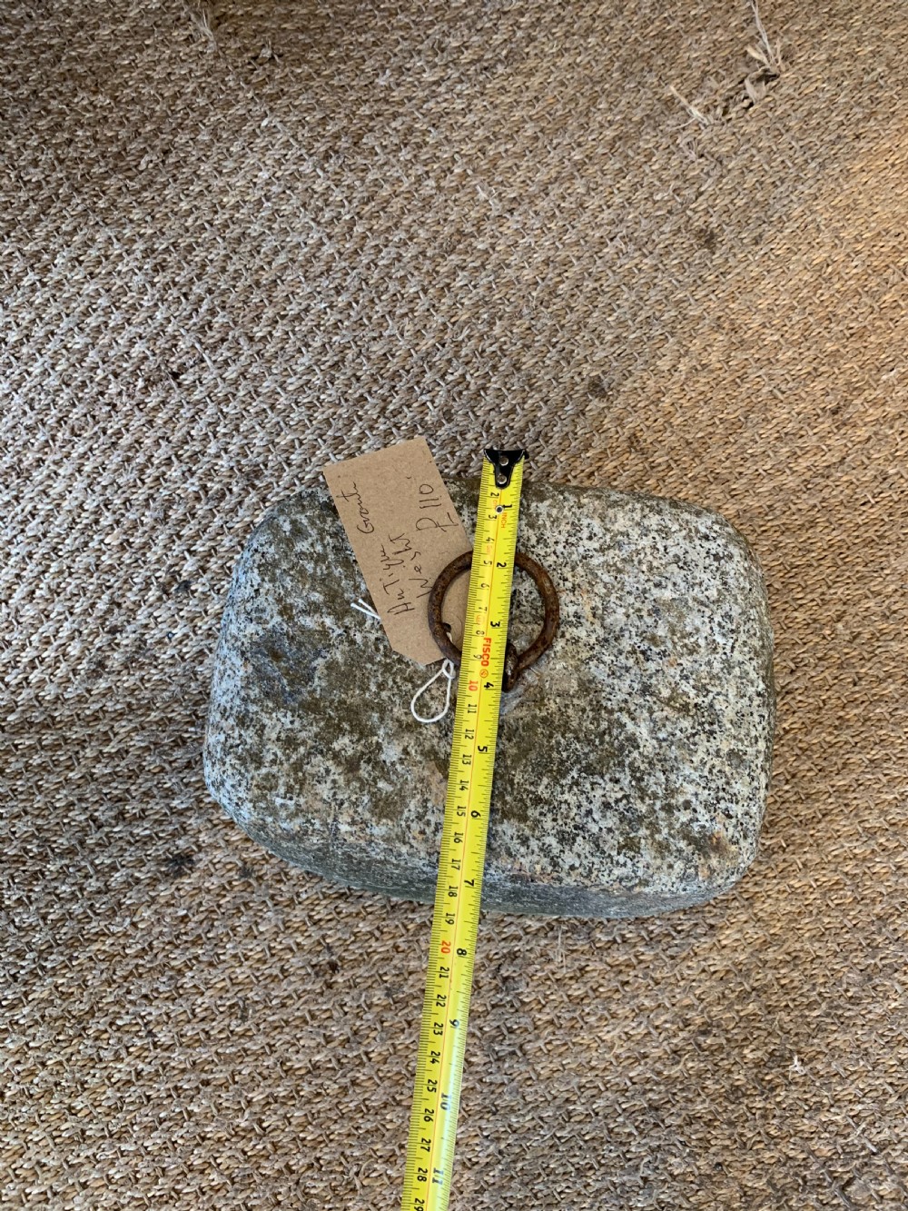 Antique granite tethering block   View III